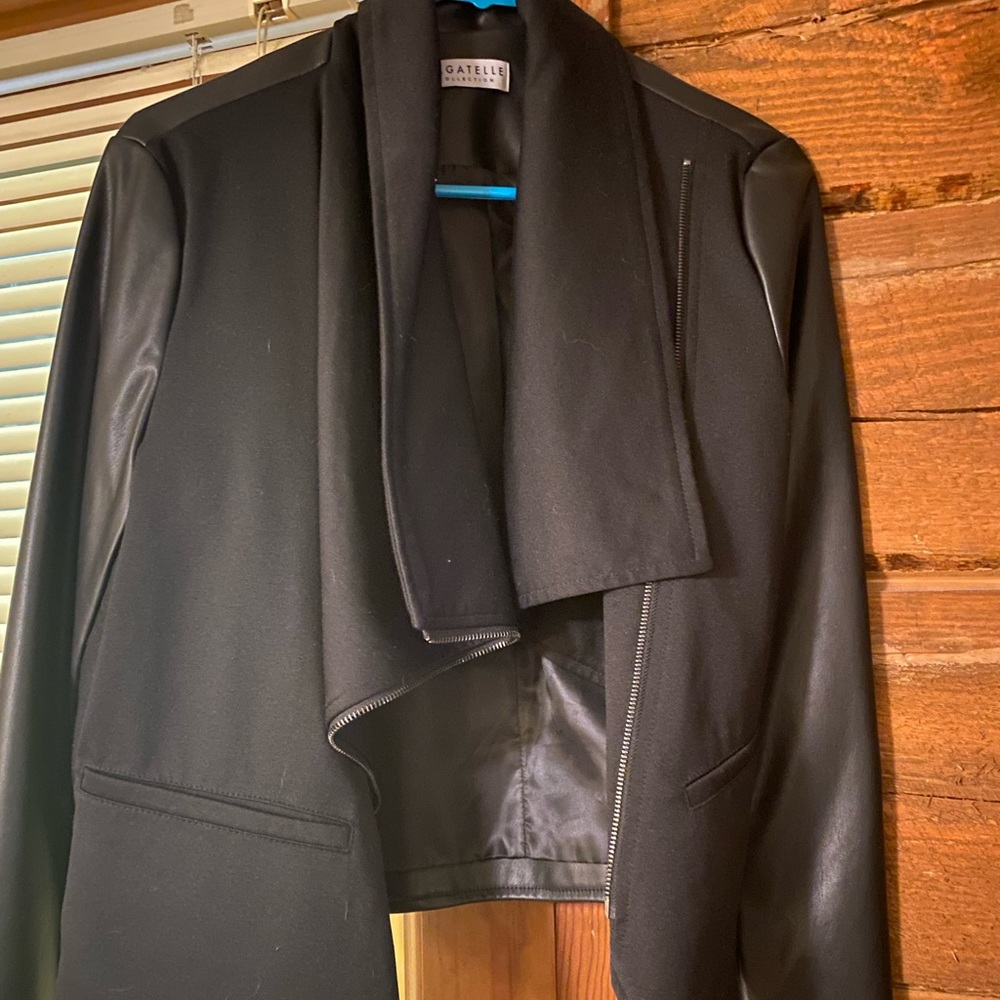 Black faux leather jacket